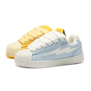 Износостойкие и легкие низкие скейтерские кеды Unisex T628, желтый