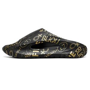 KLAOSD Скользостойкие антибактериальные тапочки-шлепанцы с амортизацией унисекс черные, цвет Black