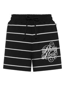 Полосатые шорты Philipp Plein, черный