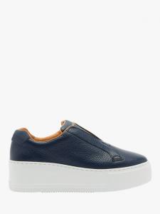 Тренеры Park Up из зерненой кожи без шнуровки на платформе Russell & Bromley, Blue
