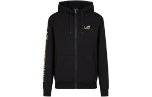 Толстовка с логотипом на молнии EMPORIO ARMANI, черный