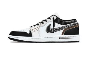 Jordan Баскетбольные кроссовки Air 1 Support Low Top Vintage унисекс, черные, белые