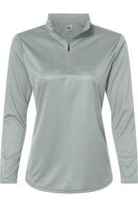 C2 Sport Женский свитер с застежкой-молнией на четверть длины, серебряный