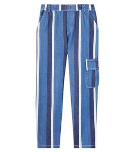 Теуль полосатые джинсовые карго-штаны Donsje, Vintage Blue - White Striped