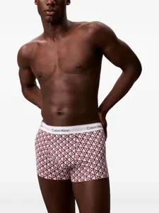 Трусы-боксеры с узором и логотипом на поясе (набор из 3 штук) Calvin Klein, белый