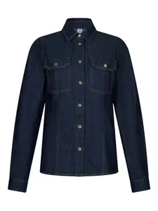 Джинсовая рубашка с контрастной строчкой LIU JO, синий