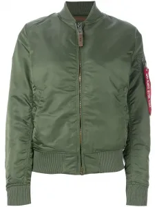 Стеганая куртка-бомбер Alpha Industries, зеленый