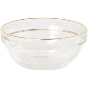 Термостойкая стеклянная прозрачная круглая миска A BATHING APE, Transparent