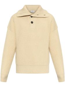 Ребристый свитер Alexander McQueen, нейтральный