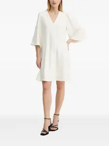 Фактурное платье мини с V-образным вырезом Bruuns Bazaar, белый