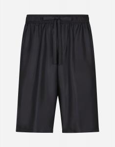 Шелковые джоггеры с вышивкой Dolce & Gabbana, синий