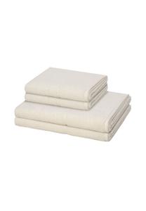Набор банных полотенец MöVe Pearl, 4 штуки, 100x50/140x67 см, кремовый