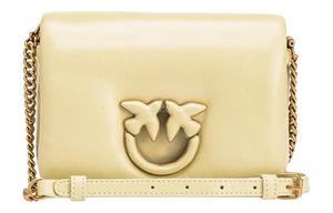 Сумка через плечо из овчины, кроссбоди PINKO желтая