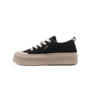 CARDANRO Женские лоу-топ скейтборд кроссовки черные, цвет Black