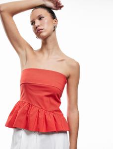 Топ Koton, оранжево-красный