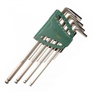 Набор шестигранных ключей Shida с удлиненной шаровой головкой, 12 предметов, 1/16–3/8 дюйма 09102 SATA