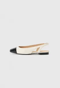 Балетки с открытой пяткой Peter Kaiser, Off-White/Black