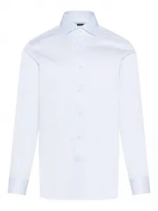 Хлопковая рубашка Zegna, белый
