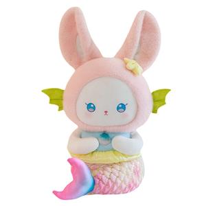 Милые плюшевые куклы мультяшные русалки кролики высота 28см/38см/50см MLING, розовый