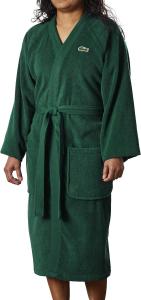 Lacoste Classic Pique халат, 100% мягкий хлопковый махровый материал, унисекс взрослый банный халат, впитывающий и быстросохнущий, один размер подходит большинству, Eden