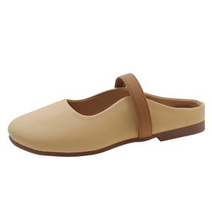 Женские сандалии с закрытым носком, устойчивые к истиранию и резиновой подошвой WUJI, Apricot