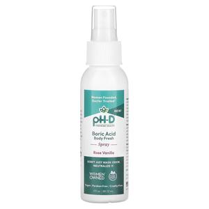 Борная кислота, спрей для свежести тела, розовая ваниль, 3 жидких унции (88,72 мл) Ph-D Feminine Health