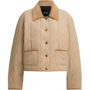 Пуховик женский COACH, коричневый