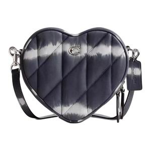 Сердечко из кожи наппа Наплечная сумка через плечо Маленький размер Женская Полуночно-синий Мультиколор COACH