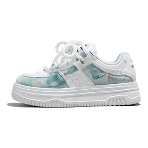 WARRIOR Низкие женские кроссовки для скейтбординга, белые, зеленые