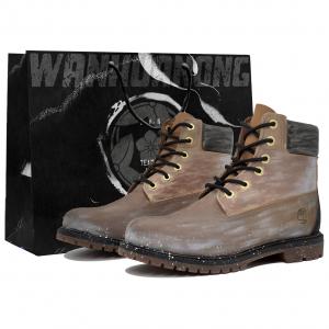 Мужские ботинки Timberland Martin кастомизированные "Морозный ветер", темно-коричневый