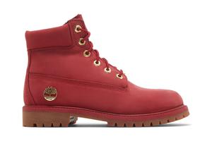 Ботинки Timberland Premium 6 Inch Junior на шнурках, красный