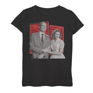 Красная футболка с графическим рисунком и портретами Marvel WandaVision для девочек 7–16 лет Marvel