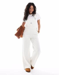 Джинсовый комбинезон прямого покроя Levi's XL белого цвета