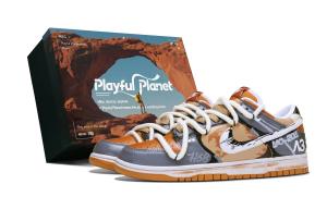 Кроссовки для скейтбординга Dunk Abrasion Resistant Low top Unisex Nike, коричневый