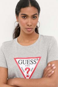 Хлопковая футболка Guess, серый
