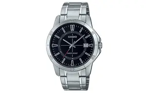 CASIO Часы Men Standard Series Black Watch MTP-V004D-1C, Black Dial