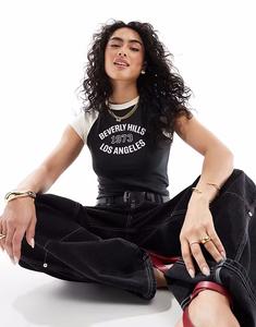 Футболка с принтом Cotton On в цвете «кокосовый тёмно-синий» Cotton:On