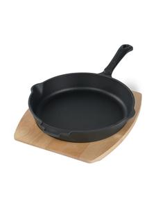 Чугунная сковорода | Эмалированная сковорода черного цвета Stoneline, 28 см