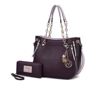 Комплект из женской сумки через плечо и кошелька Lina от Mia K MKF Collection By Mia K., цвет purple lilac