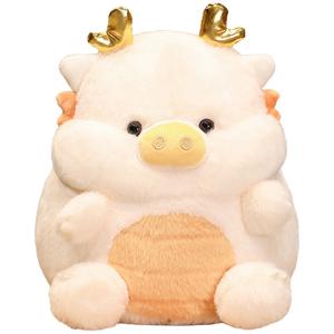 Плюшевая кукла милый дракон поросенок высота 30см Mocha duck, белый