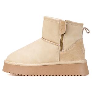 Joy&Mario Термические утепленные короткие ботинки женские бежевые