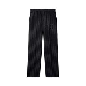 Брюки Off-White 23 Print Pinstriped Slim Cut Trousers, синий