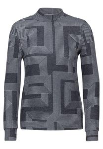 Лонгслив CECIL Shirt, цвет marine blue/dusty blue