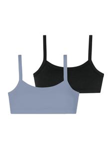 Бюстгальтер-бралетт SCHIESSER Fresh Vibe, светло-голубой/черный