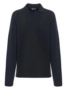 Джемпер с длинными рукавами и воротником поло Malo, синий