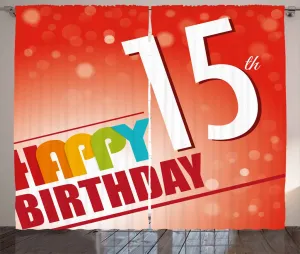 Штора ABAKUHAUS в деревенском стиле, красная, концепция к 15-летию, универсальная ленточная штора для гостиной с петлями и крючками, 280 х 175 см, разноцветная