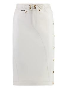 TOM FORD кожаная юбка миди, белый