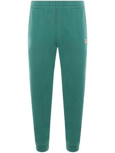 Maison Kitsuné хлопковые джоггеры с вышитым логотипом, зеленый