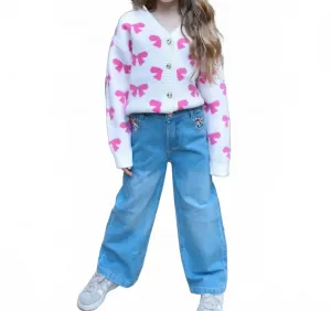 Детский кардиган Maya с бантом, белый Mini Dreamers