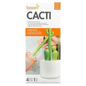 Cacti, Набор щеток для чистки бутылочек, 4 щетки и 1 ваза Boon